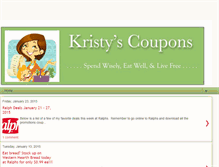 Tablet Screenshot of kristyscoupons.com